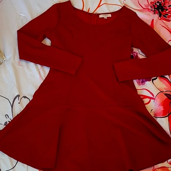 strapless open back dress Umgee Two Tone Abstract Sweater Dress S / Clay Rose